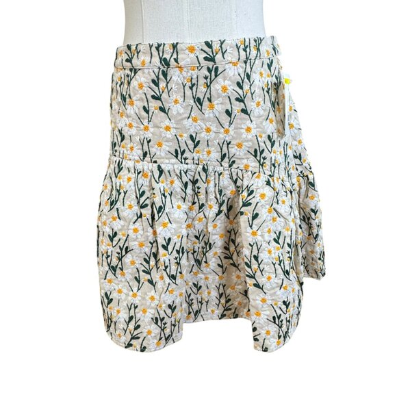 Avec Les Filles Embroidered Linen-Blend Floral Skirt Size 4 NWT - Picture 2 of 10
